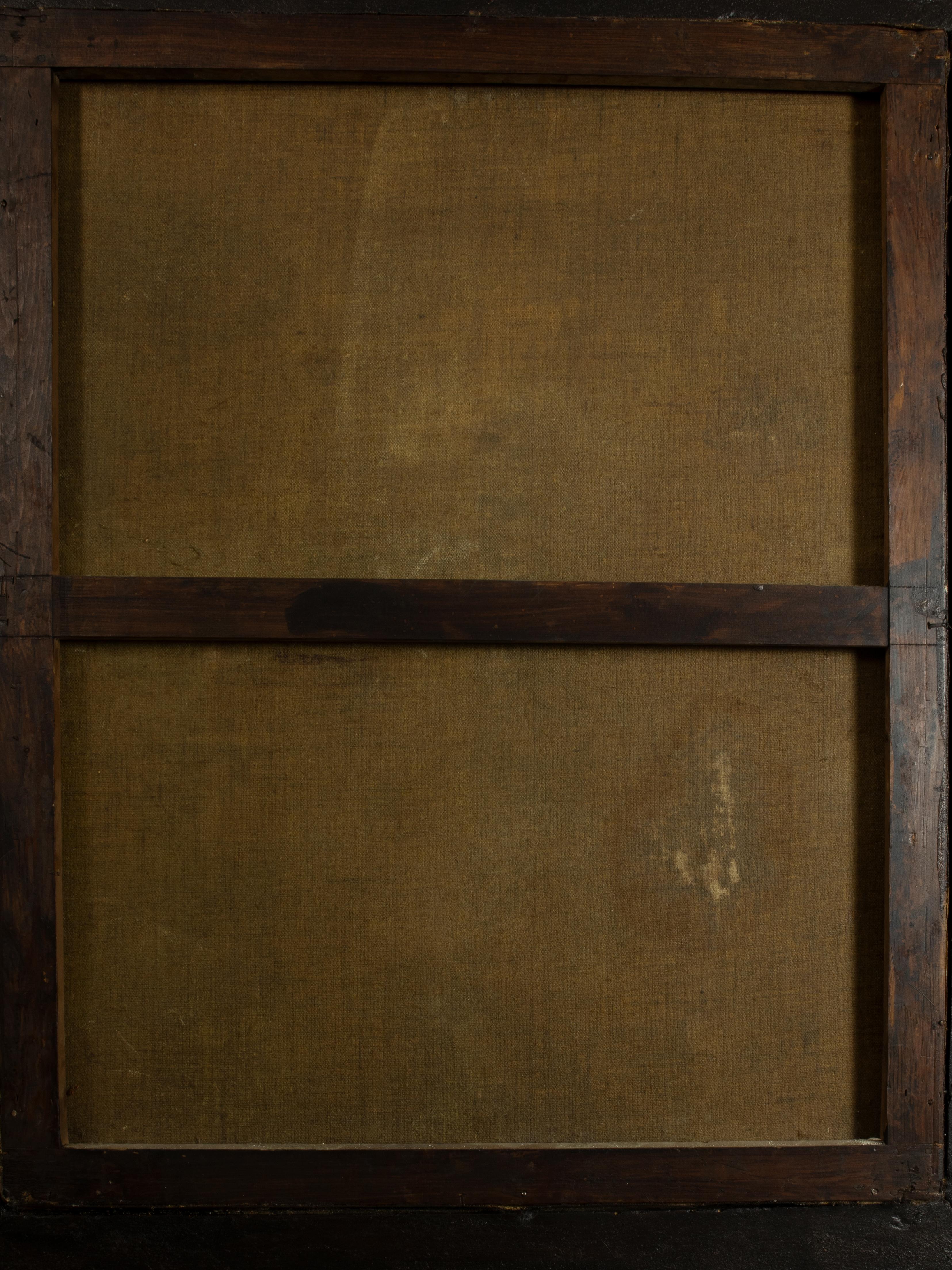 Toile Peinture baroque, couple d'amoureux, école Watteau, 18e siècle en vente