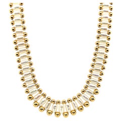 Baroque Pearl 15.5 Inch Necklace/Strand of Pearls 14K Yellow Gold Clasp Pearls
