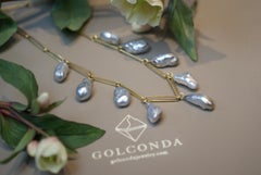 Baroque Pearl and 18 Karat Gold Necklace