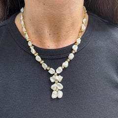 Baroque Pearl and Diamond Necklace