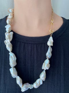 14k Gold AMANDA PEARL Baroque Pearl Collar