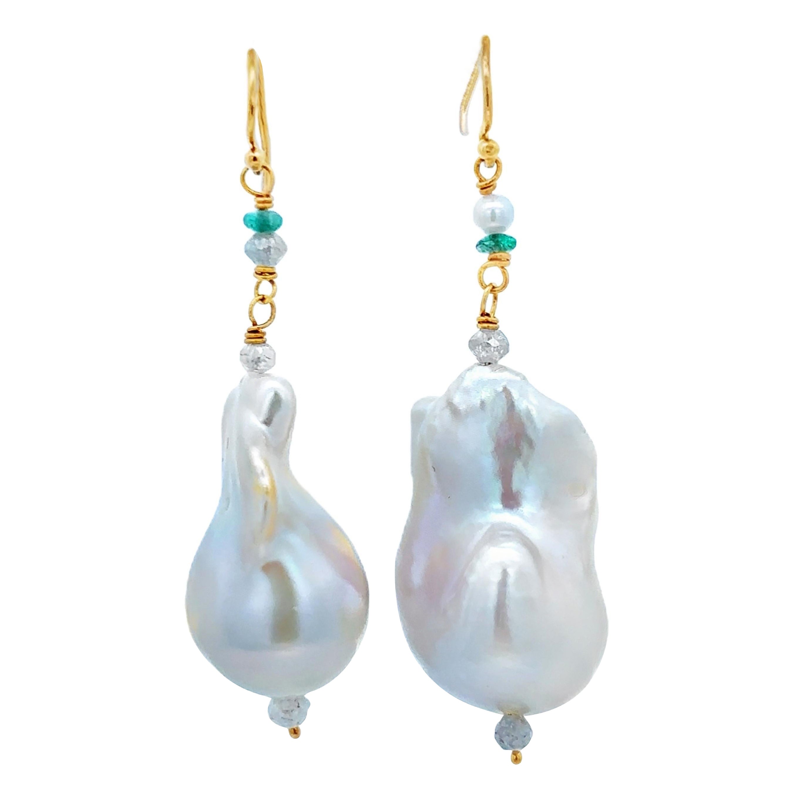 Baroque Pearl Dangle Earrings
