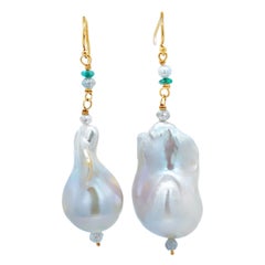 Baroque Pearl Dangle Earrings