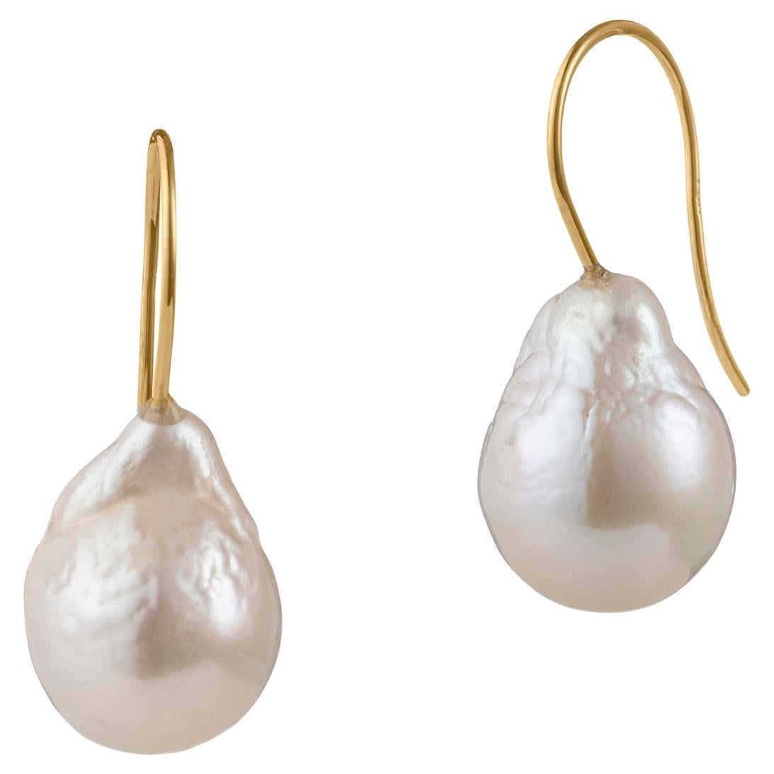 Baroque Pearl Drop Earrings For Sale