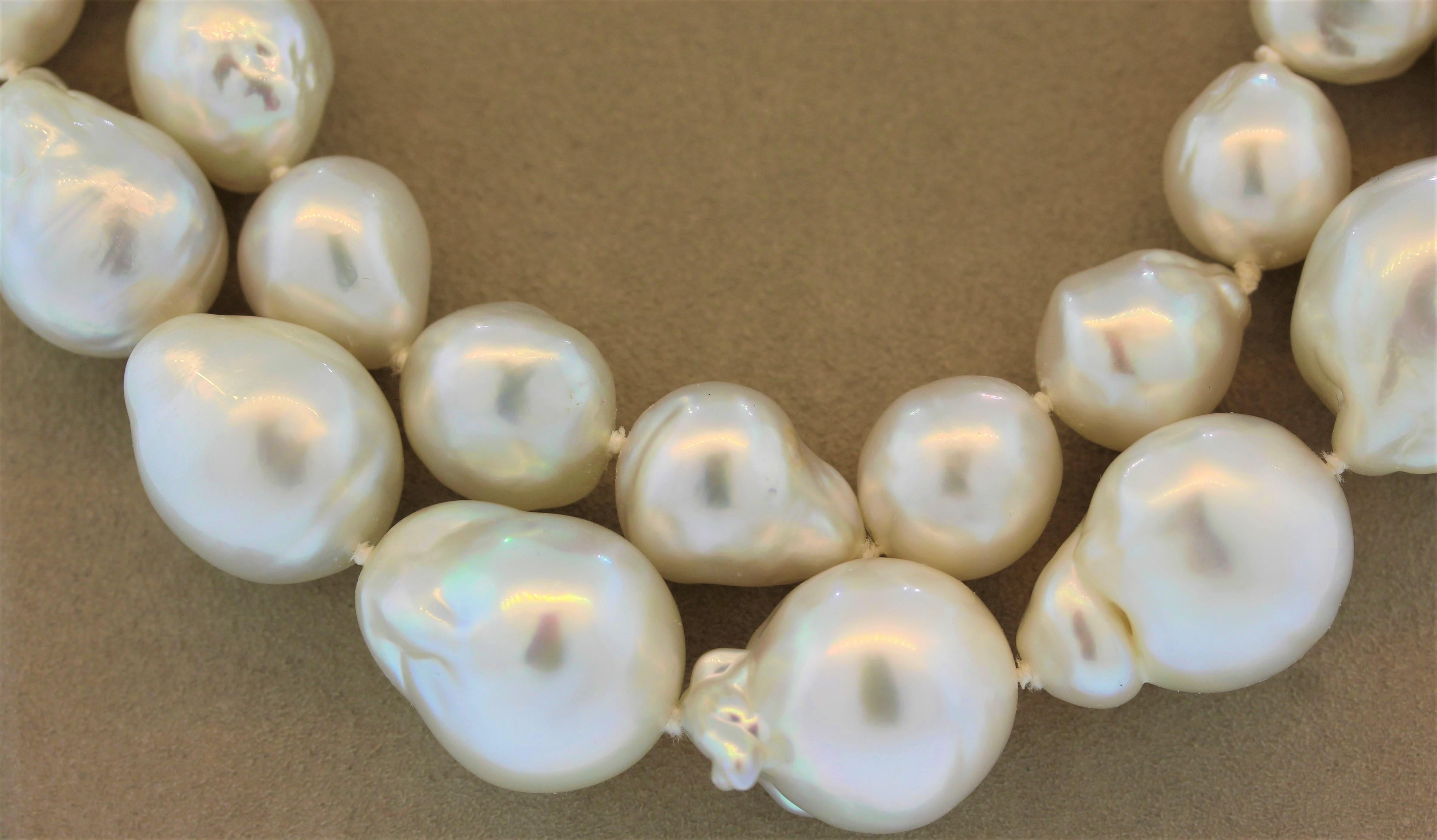 Women's Cultured Baroque Pearl Necklace For Sale