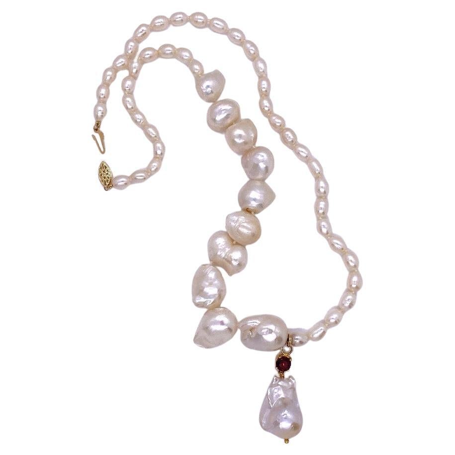 Baroque Pearl Necklace For Sale
