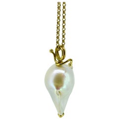 Natural Baroque Pearl Pendant For Sale at 1stdibs