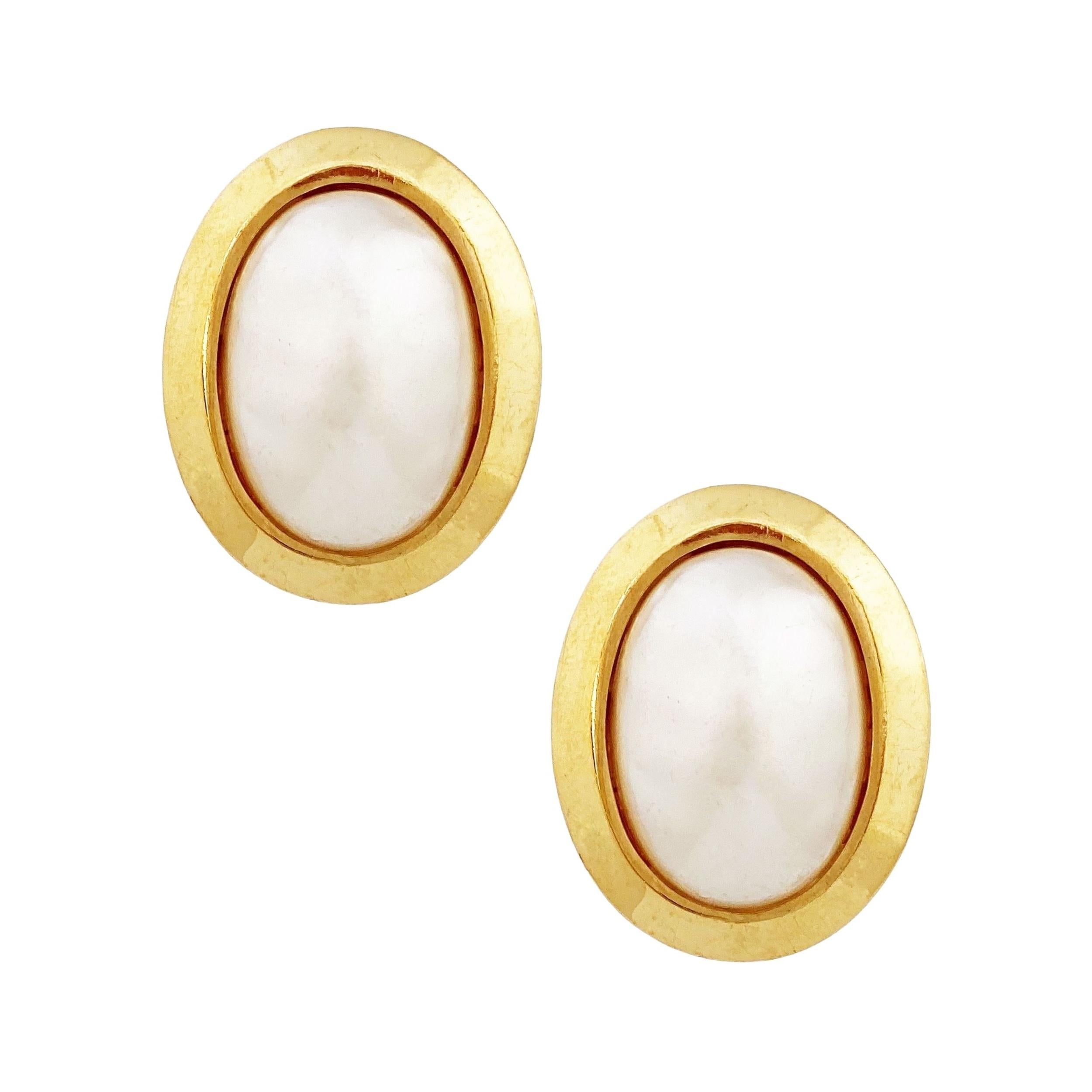 Baroque Pearl Statement Earrings by Ciner, 1980s