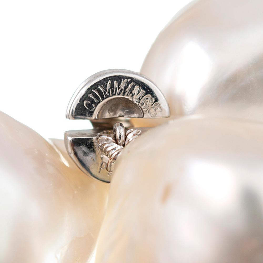 Baroque Pearl Strand with Diamond Clasp, Signed Angela Cummings In Good Condition In Carmel-by-the-Sea, CA