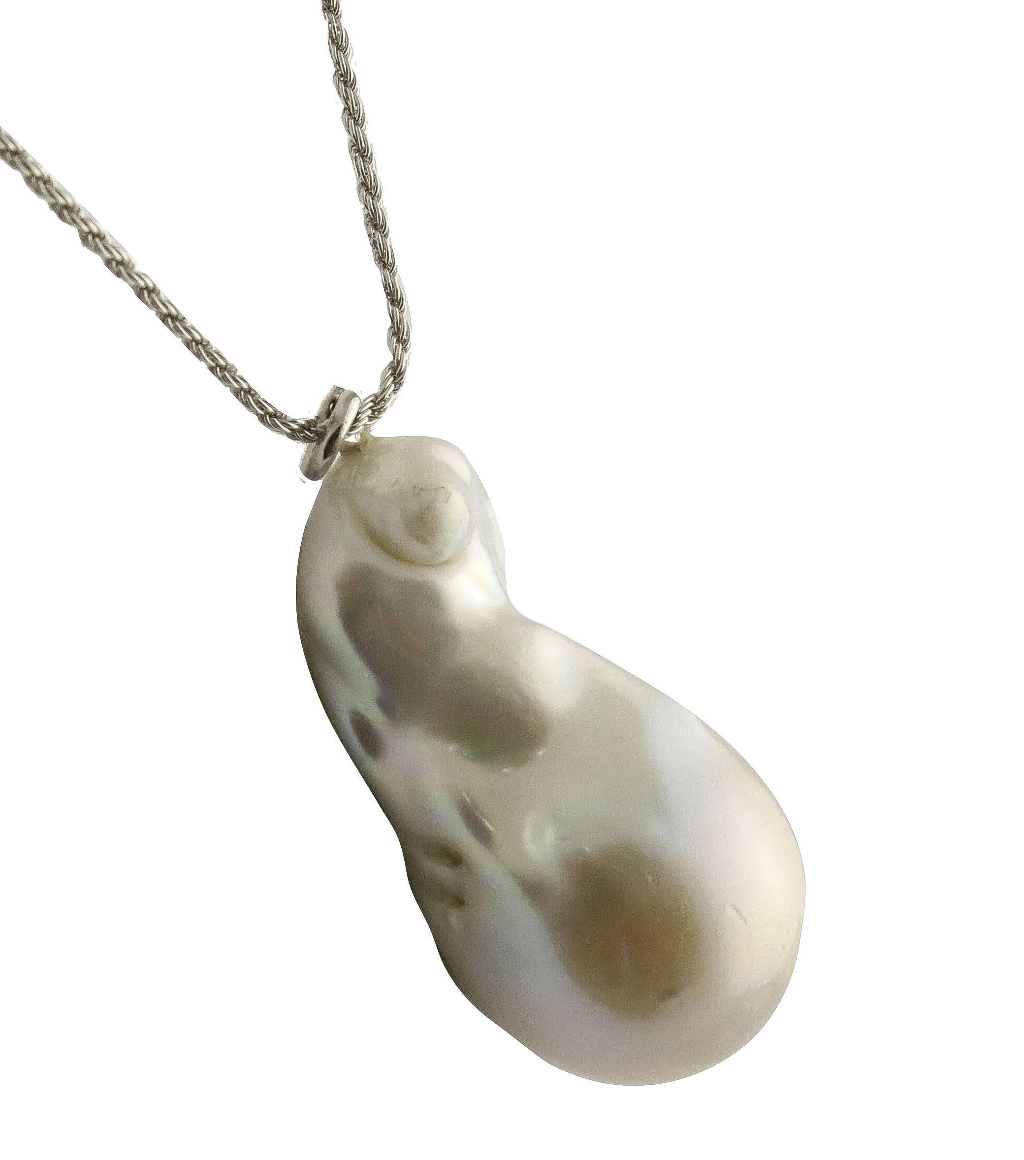 baroque pearl pendant necklace