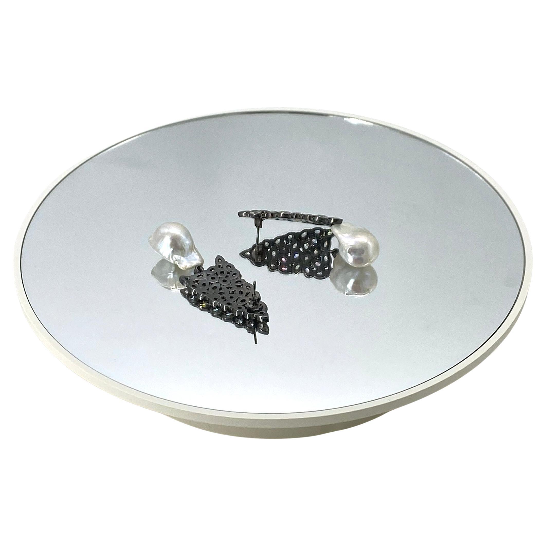 Orecchini con perle barocche e CZ In condizioni Nuovo in vendita a Atlanta, GA