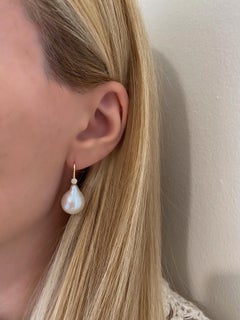 Baroque Pearls and Diamonds Earrings, by Michelle Massoura