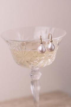 Baroque Pearls and Diamonds Earrings, by Michelle Massoura