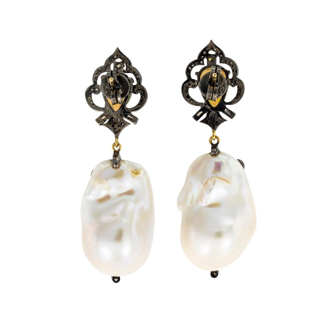antique baroque pearl earrings