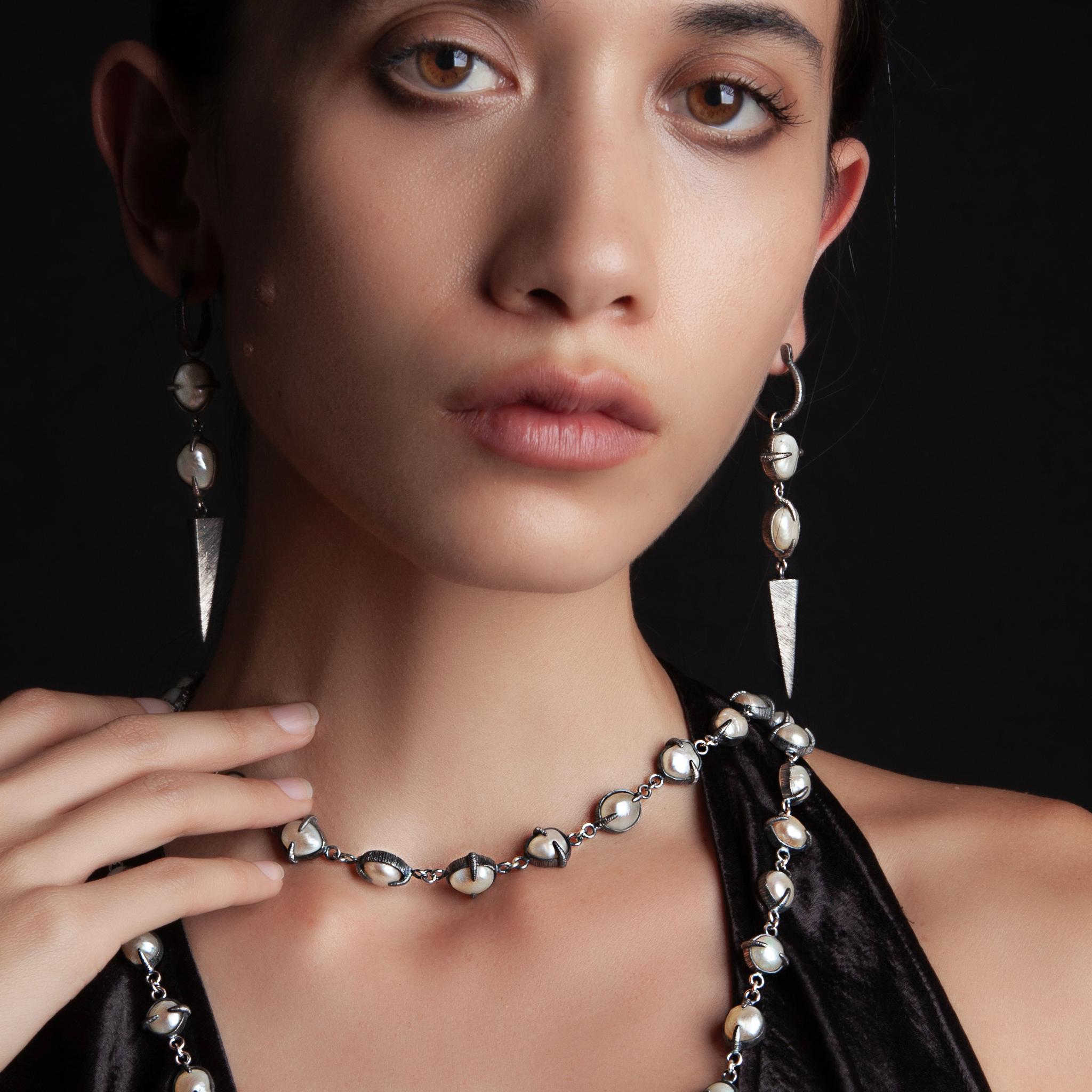 Baroque Pearls & Sterling Silver Earrings 5