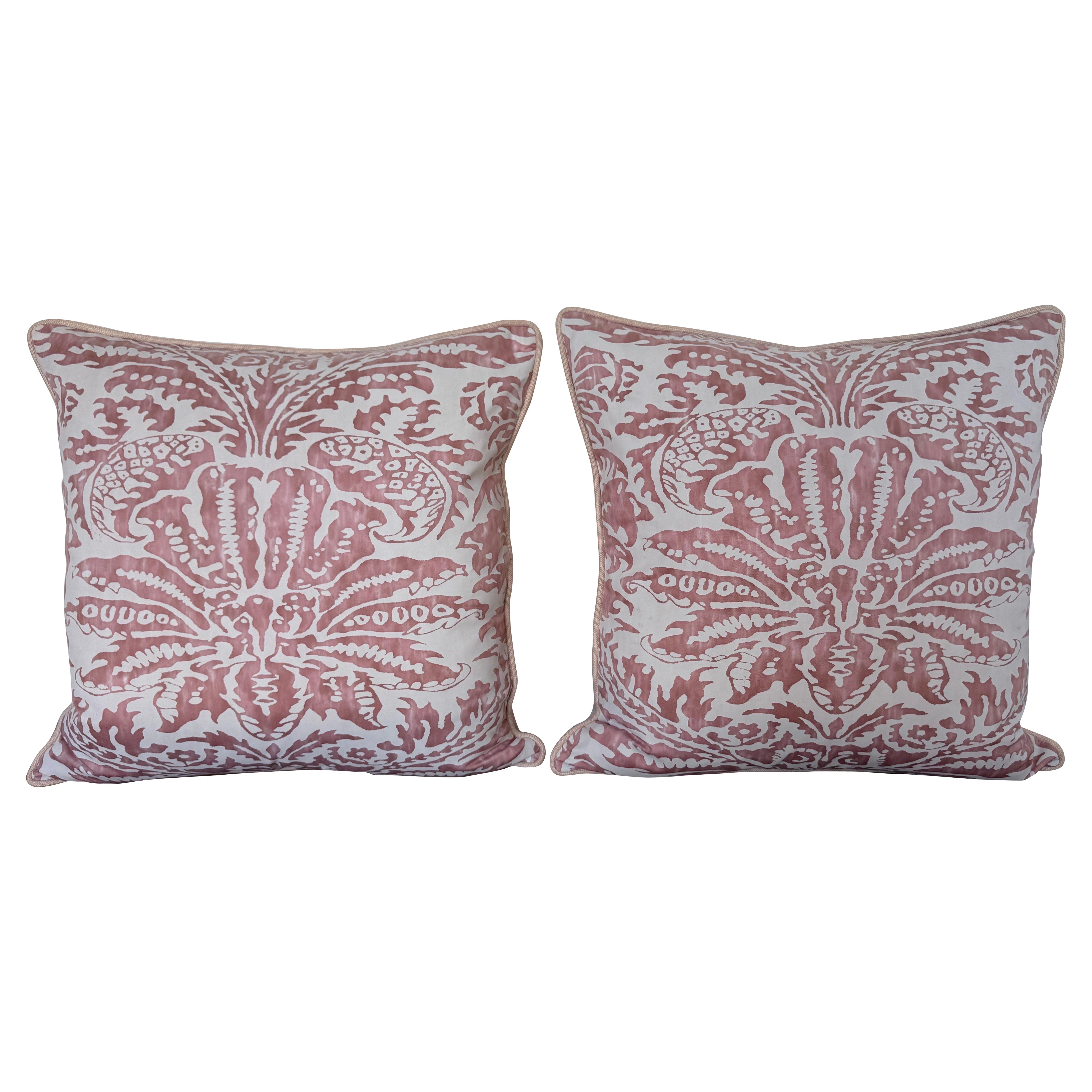 Cuscini barocchi di Melissa Levinson, cotone stile Fortuny, Italia in vendita