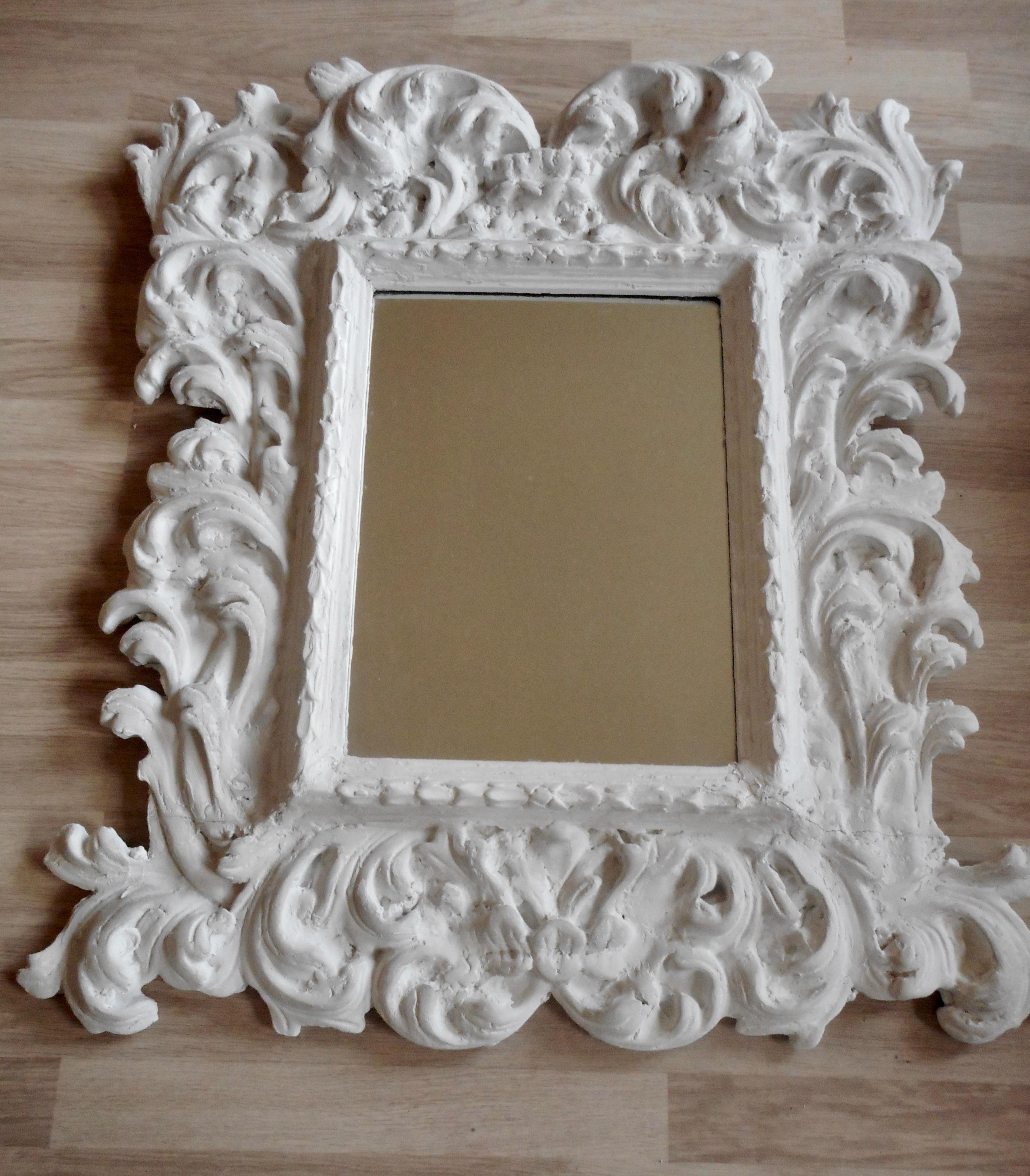 Baroque Plaster Mirror in the Style of Serge Roche, France, 1950 3