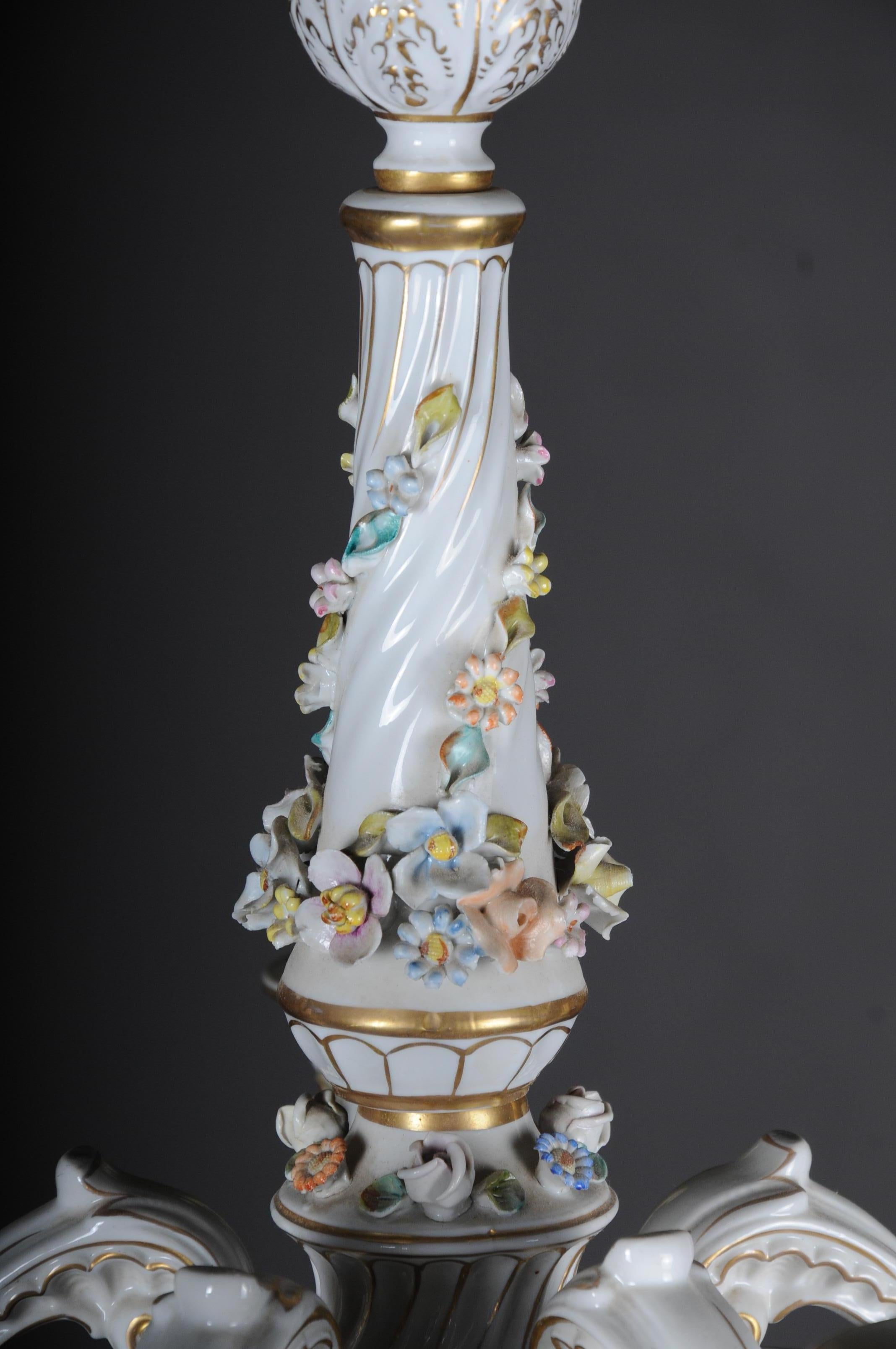 20th Century Baroque Porcelain Chandelier/Candelabra, Germany For Sale
