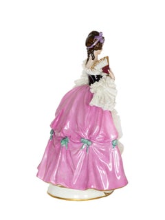 Baroque Porcelain Figure of Lady, Attributed Capodimonte, 1900s