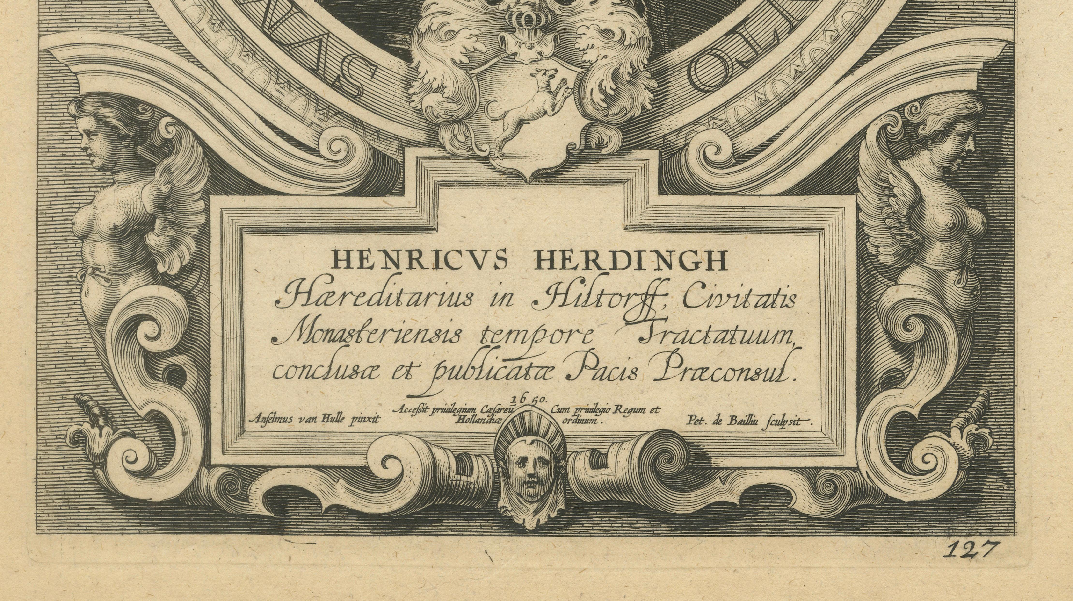 Baroque Portrait Henricus Herdingh, Peace of Westphalia Diplomat, c.1650