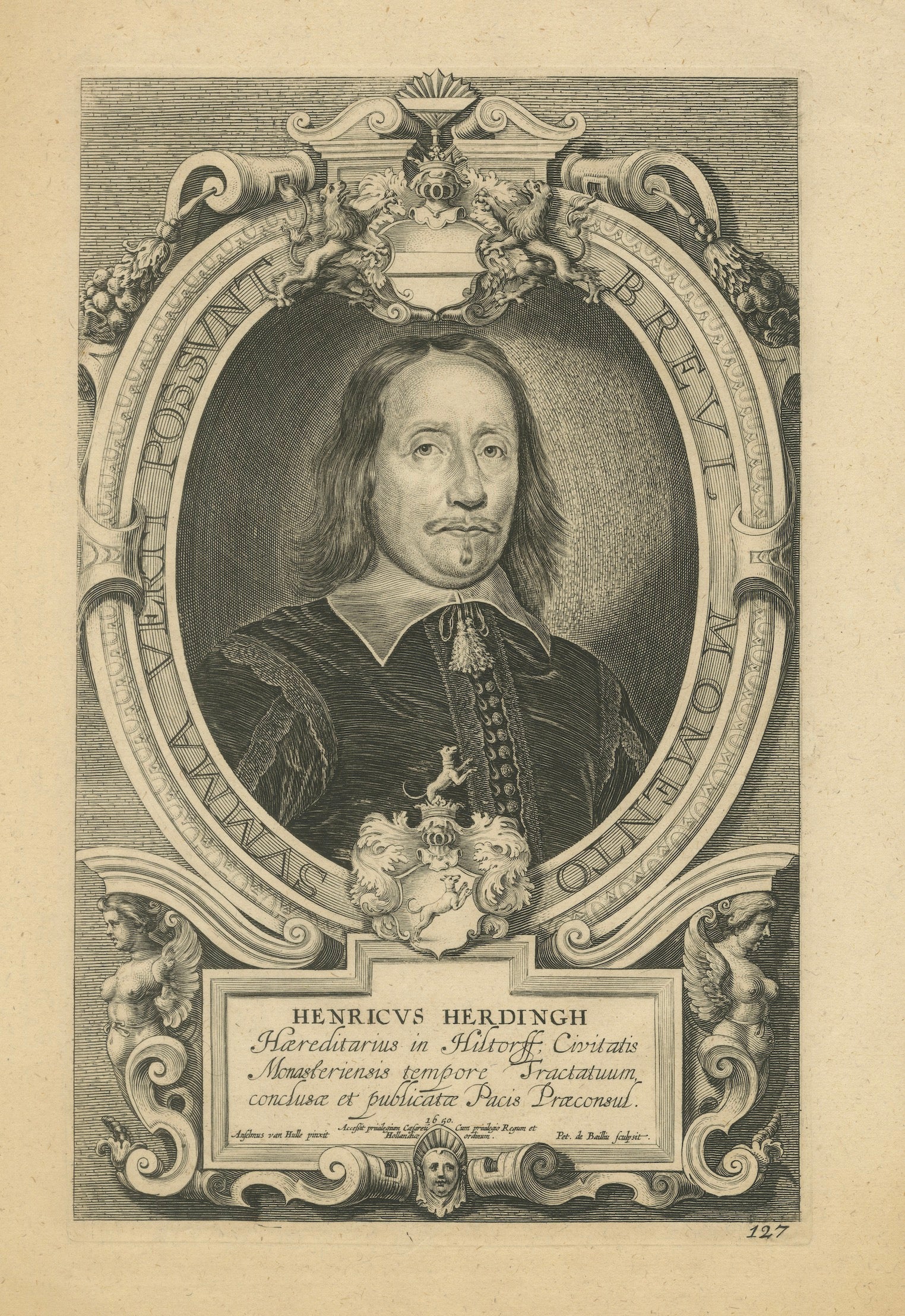 Baroque Portrait Henricus Herdingh, Peace of Westphalia Diplomat, c.1650