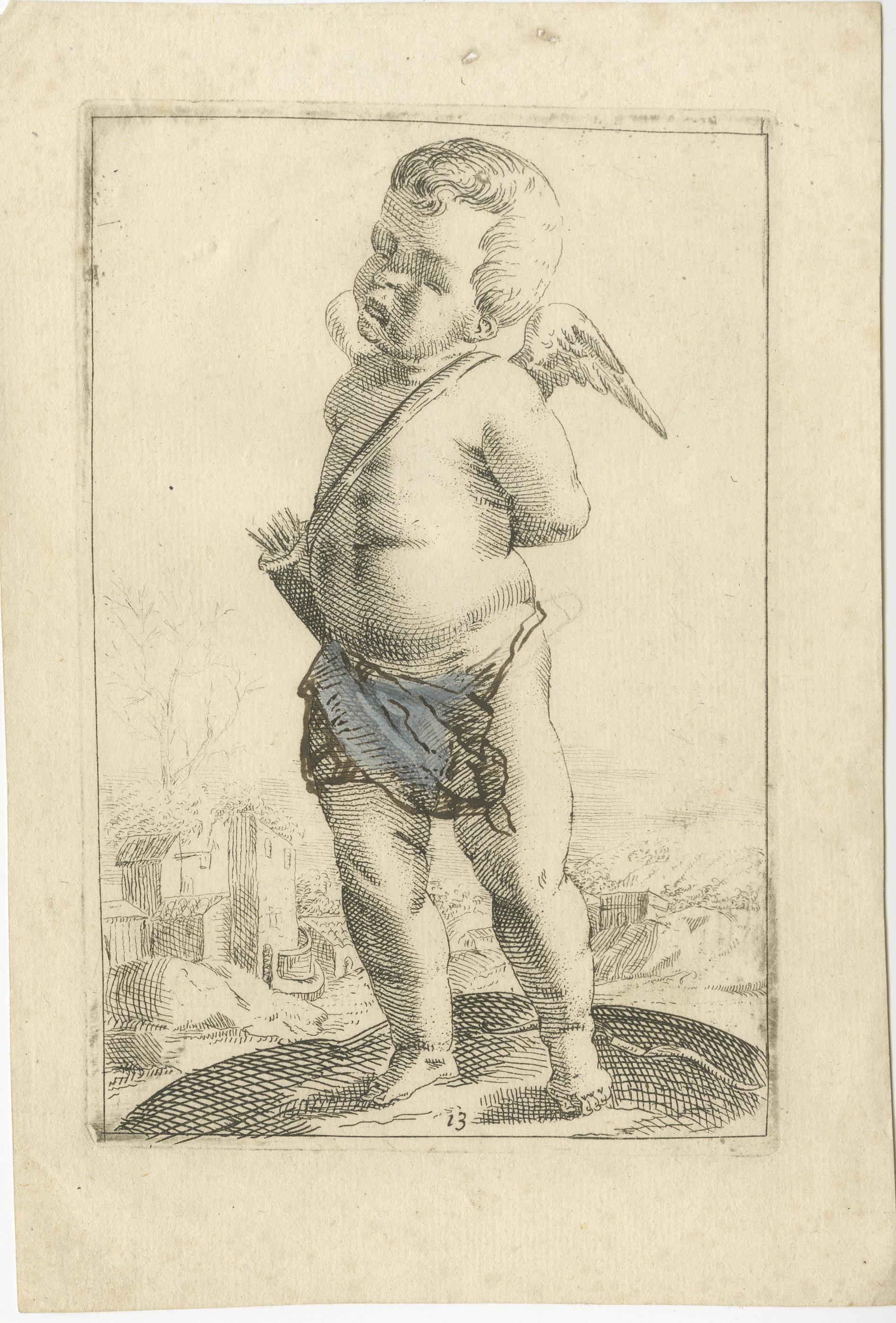 Baroque Putti: Serenade of Innocence and Play, circa 1620 In Good Condition For Sale In Langweer, NL