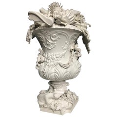 Baroque Rain White Ceramic Sculpture Glazed Earthenware Contemporary