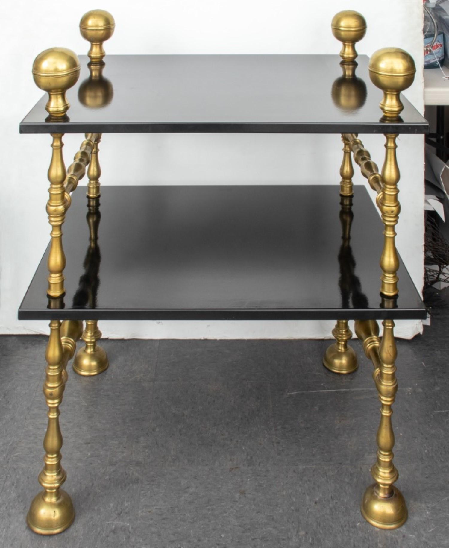 
The dimensions for the Baroque Revival etagere table are as follows:

Height: 40.5