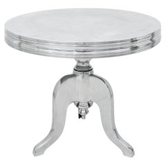 Baroque Revival Chrome Round Side Table