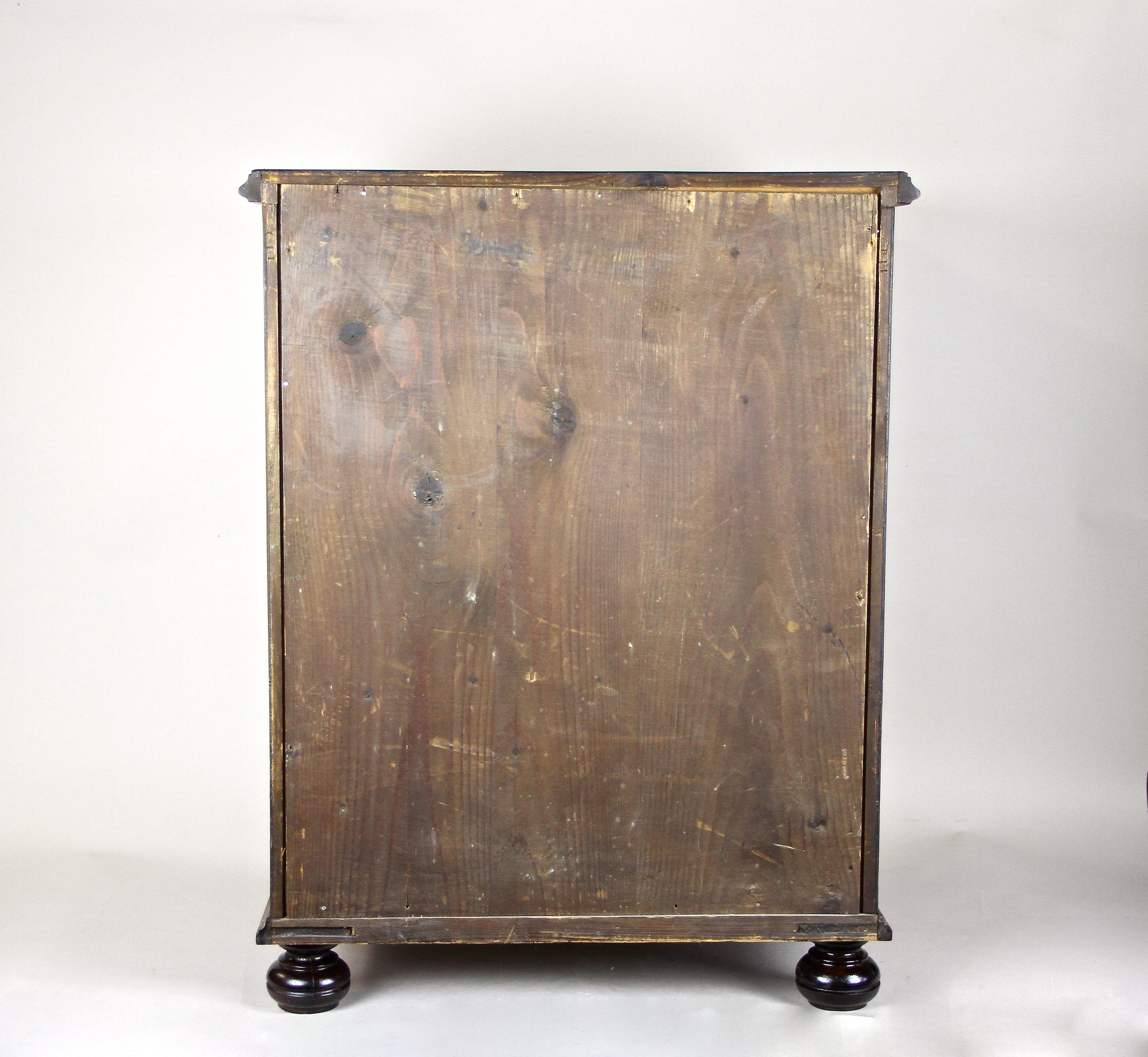 Baroque Revival Marquetry Half Cabinet, Austria, circa 1890 For Sale 2