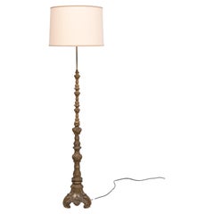 Baroque Revival solid Brass floor lamp France 1950s