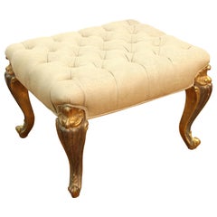 Baroque Revival Style Giltwood Ottoman