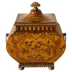 Baroque Revival Style Large Wood Box Tea Caddy