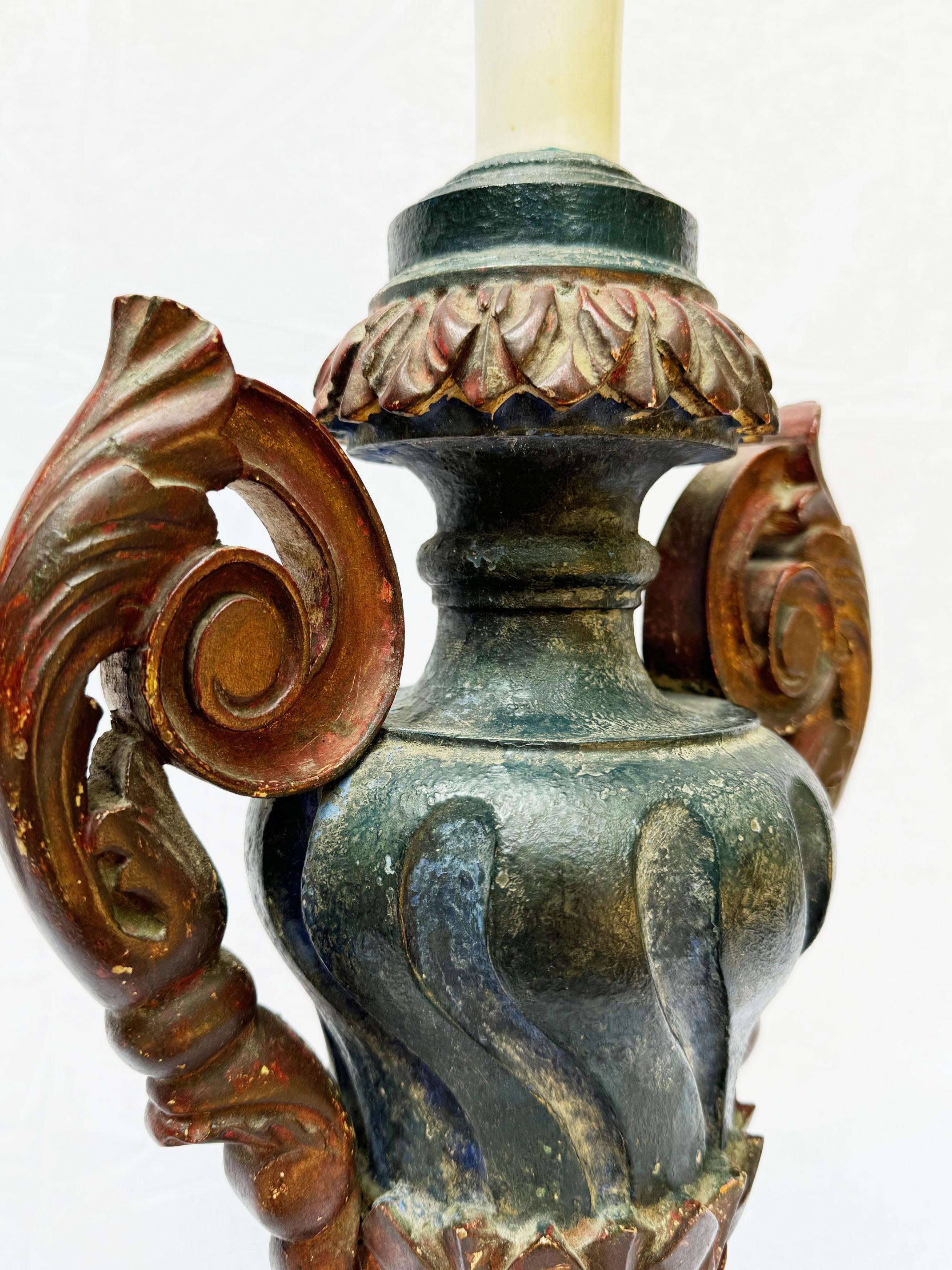 italien Lampe de table néo-baroque, vers 1960 en vente