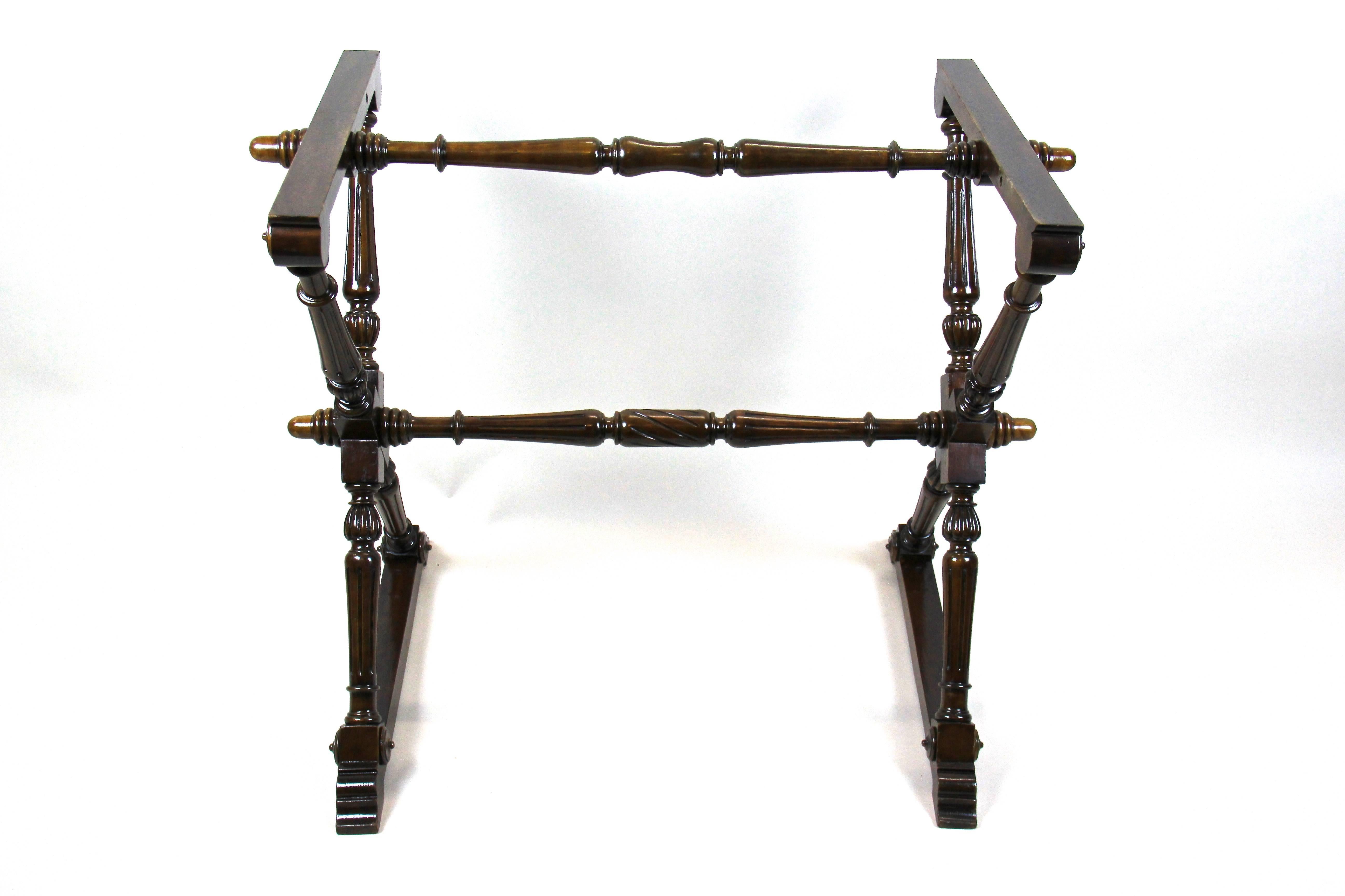 19th Century Baroque Revival Table with Removable Tray Nut Wood, Austria, circa 1870 For Sale