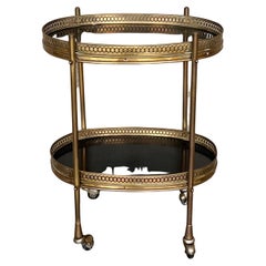 Baroque Revival Table with Two Removable Brass Trays, France, circa 1940