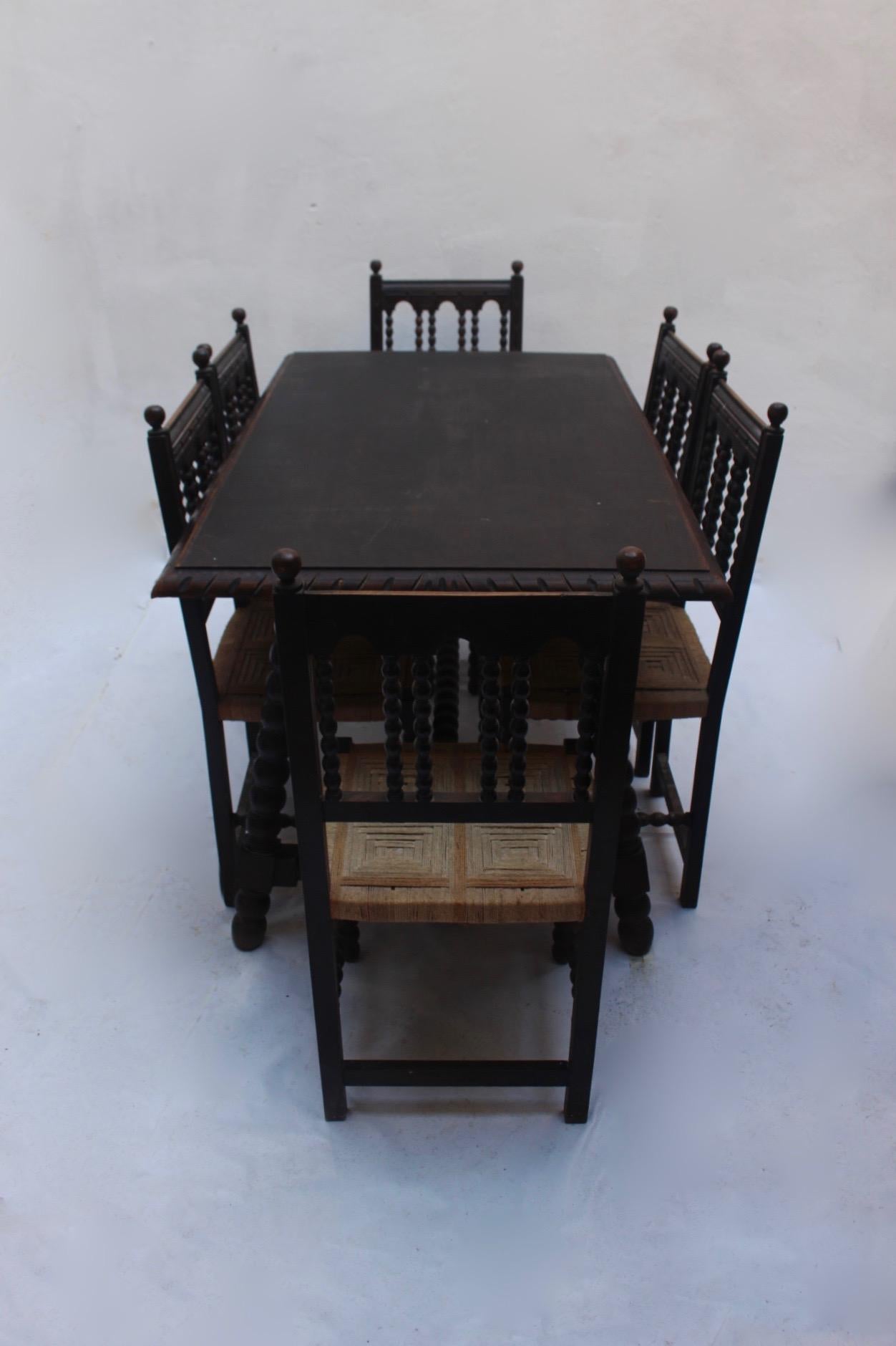 Baroque Revival Wood Dining Table Made in Spain, 19th Century 7