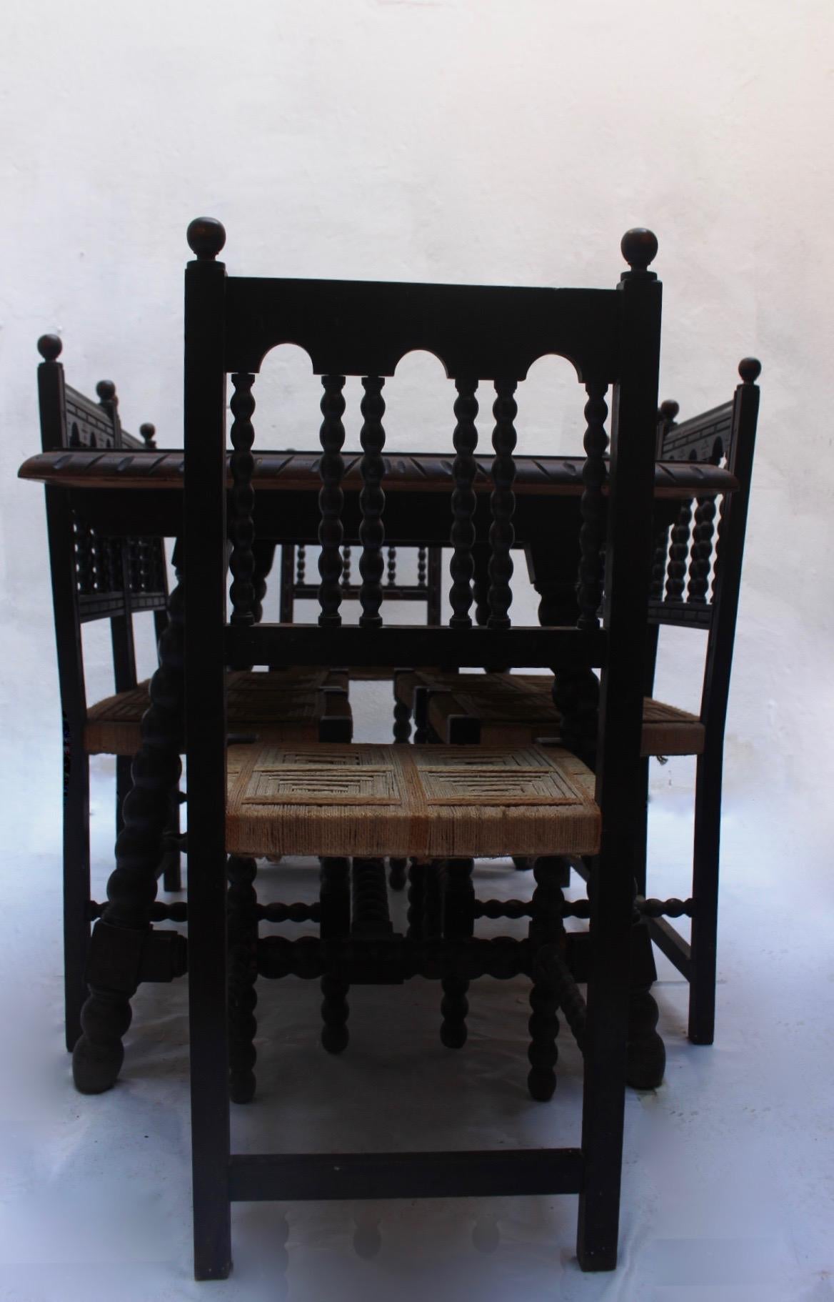 Baroque Revival Wood Dining Table Made in Spain, 19th Century 8