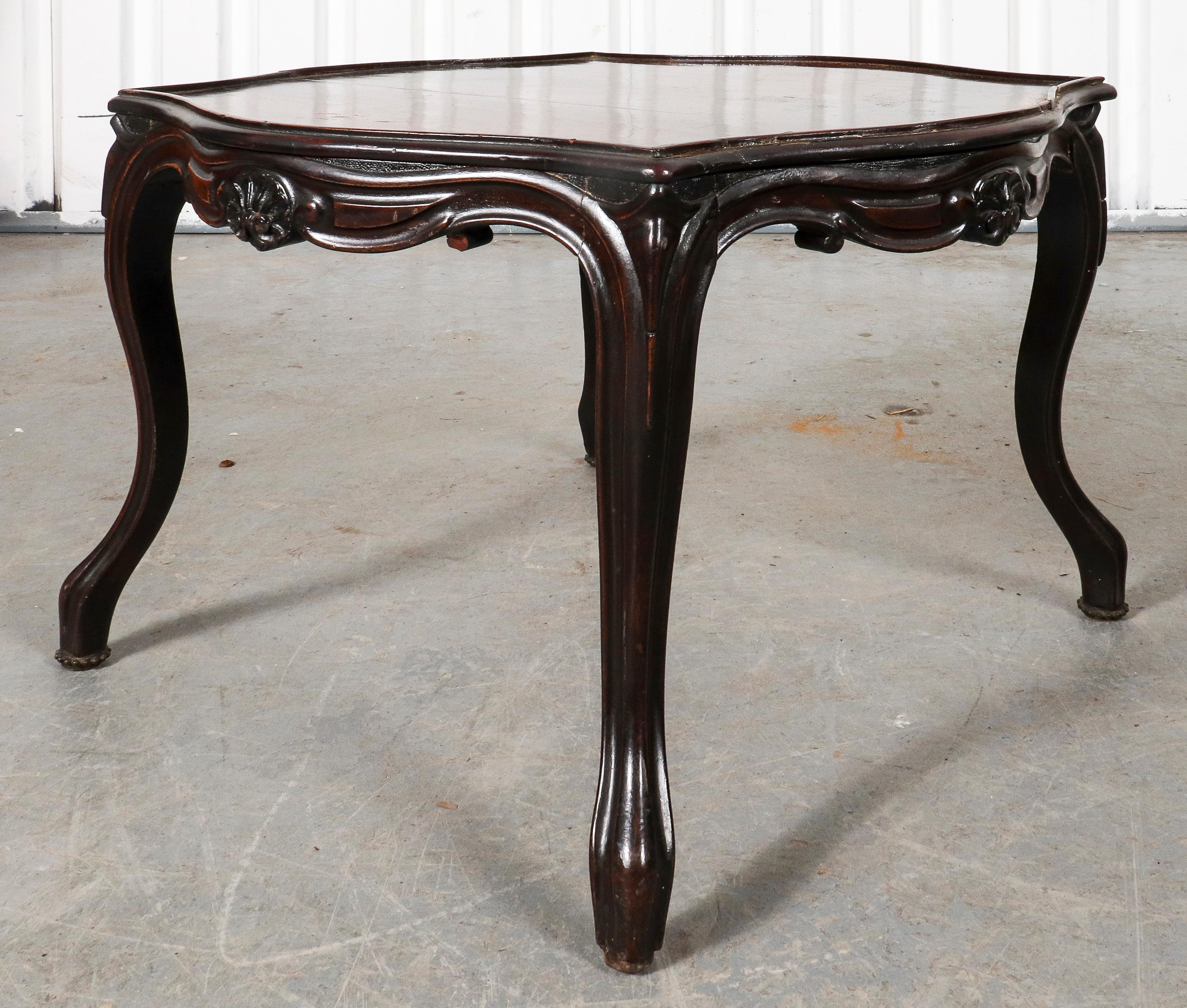 Baroque Revival Wood Side Table In Good Condition In New York, NY