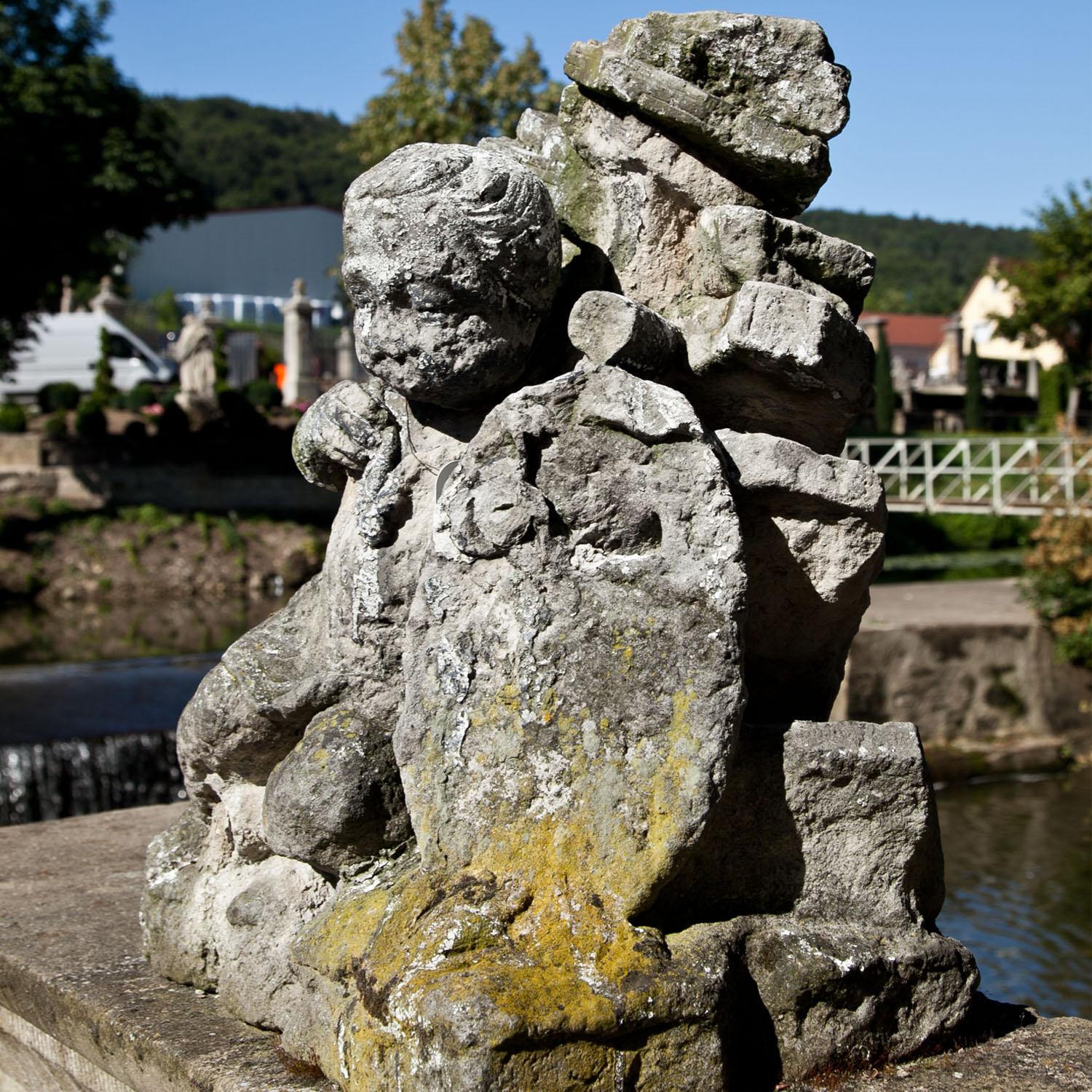 European Baroque Sandstone Fragment, 18th Century For Sale