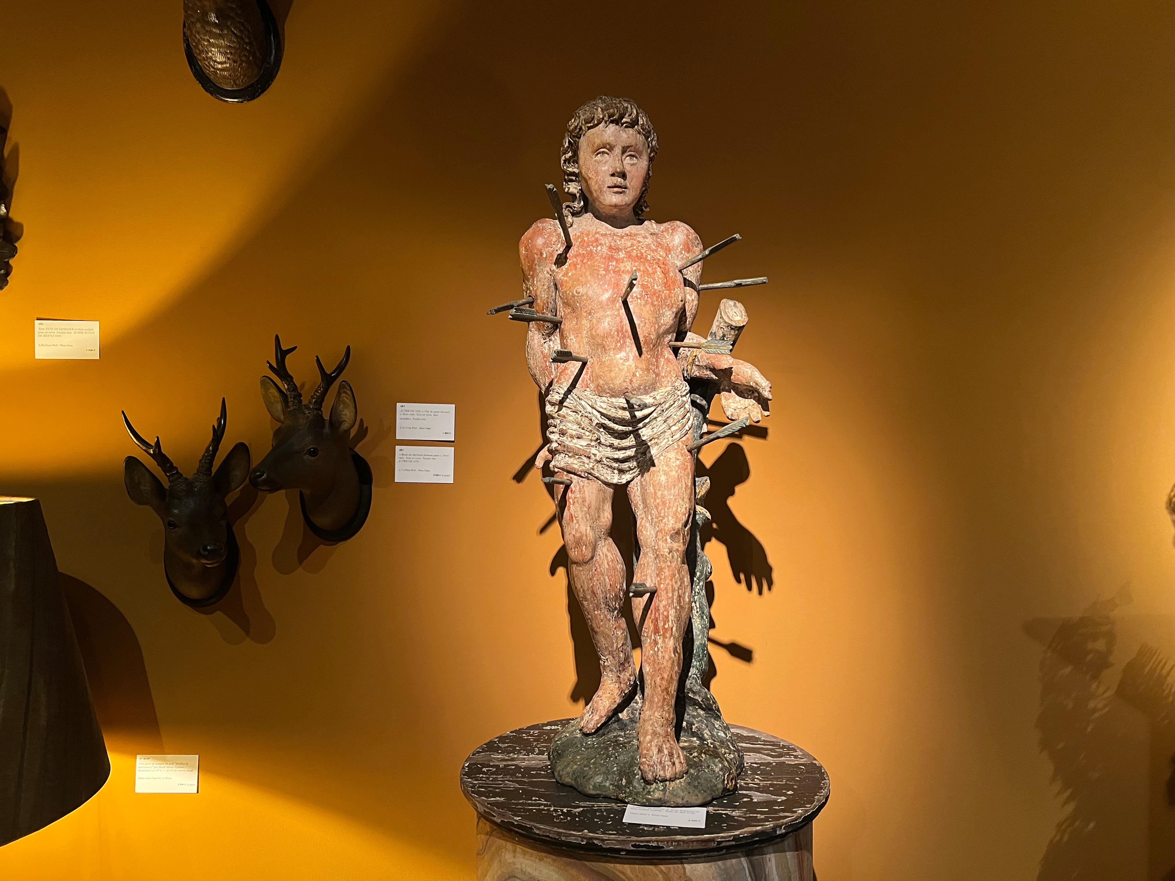 Barocke Skulptur Das Wunderwerk des Heiligen Sebastien (Italienisch) im Angebot