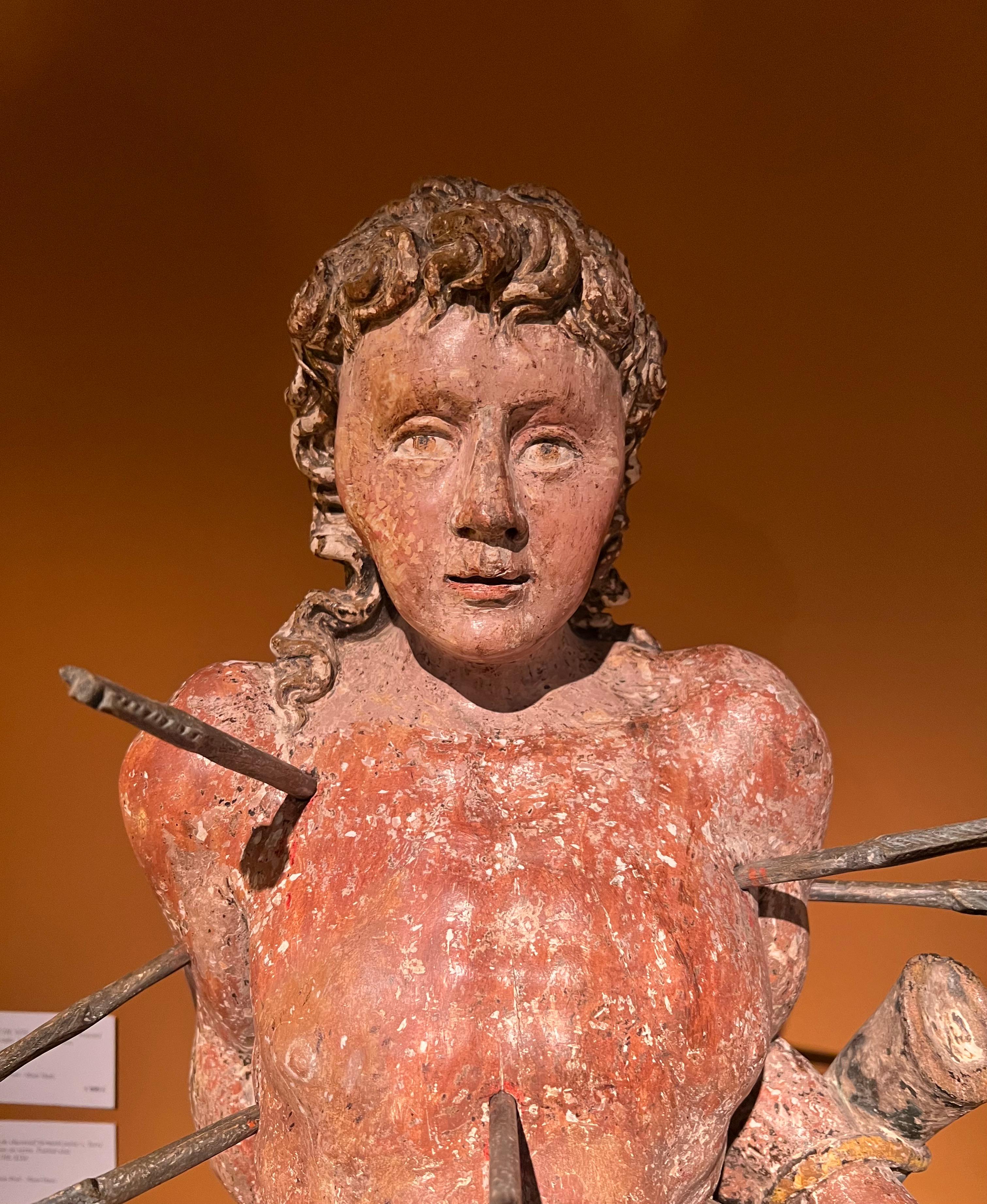 Barocke Skulptur Das Wunderwerk des Heiligen Sebastien im Zustand „Gut“ im Angebot in PARIS, FR