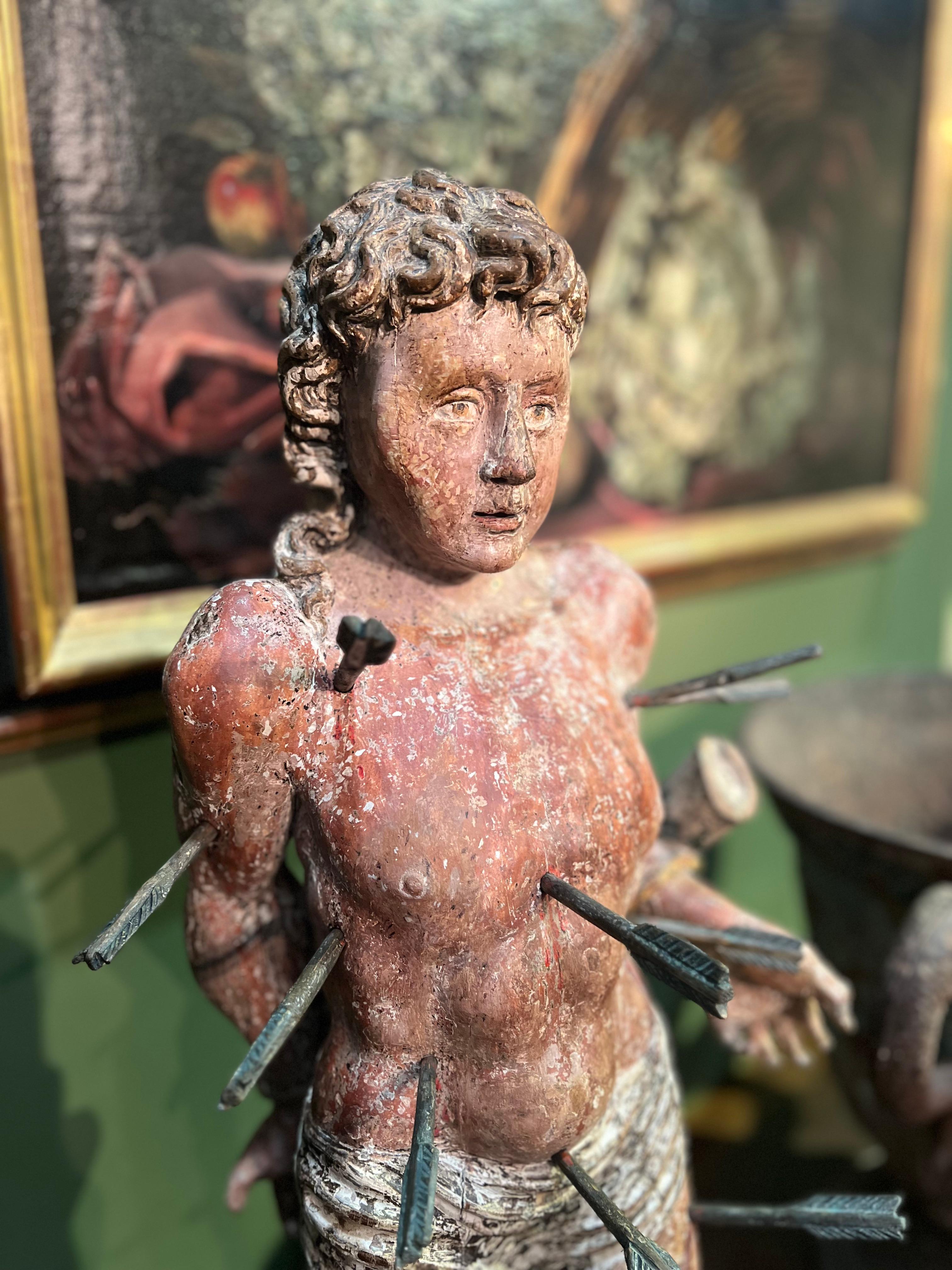 Barocke Skulptur Das Wunderwerk des Heiligen Sebastien im Angebot 2