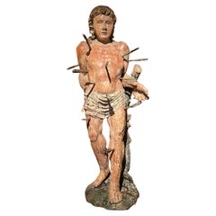 Antique Baroque sculpture The Miracle of Saint Sebastien