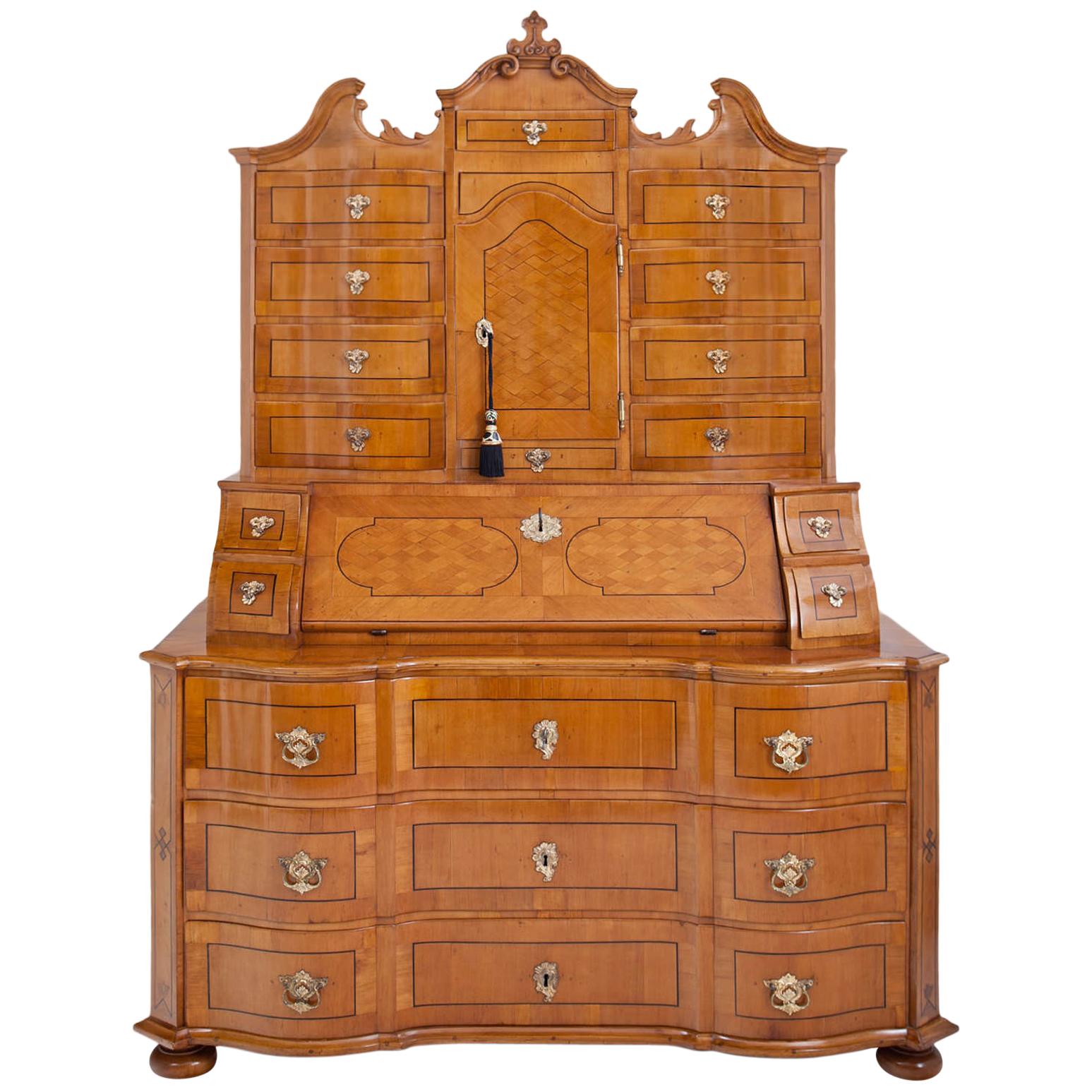 Baroque Secretaire à Trois Corps, 18th Century For Sale