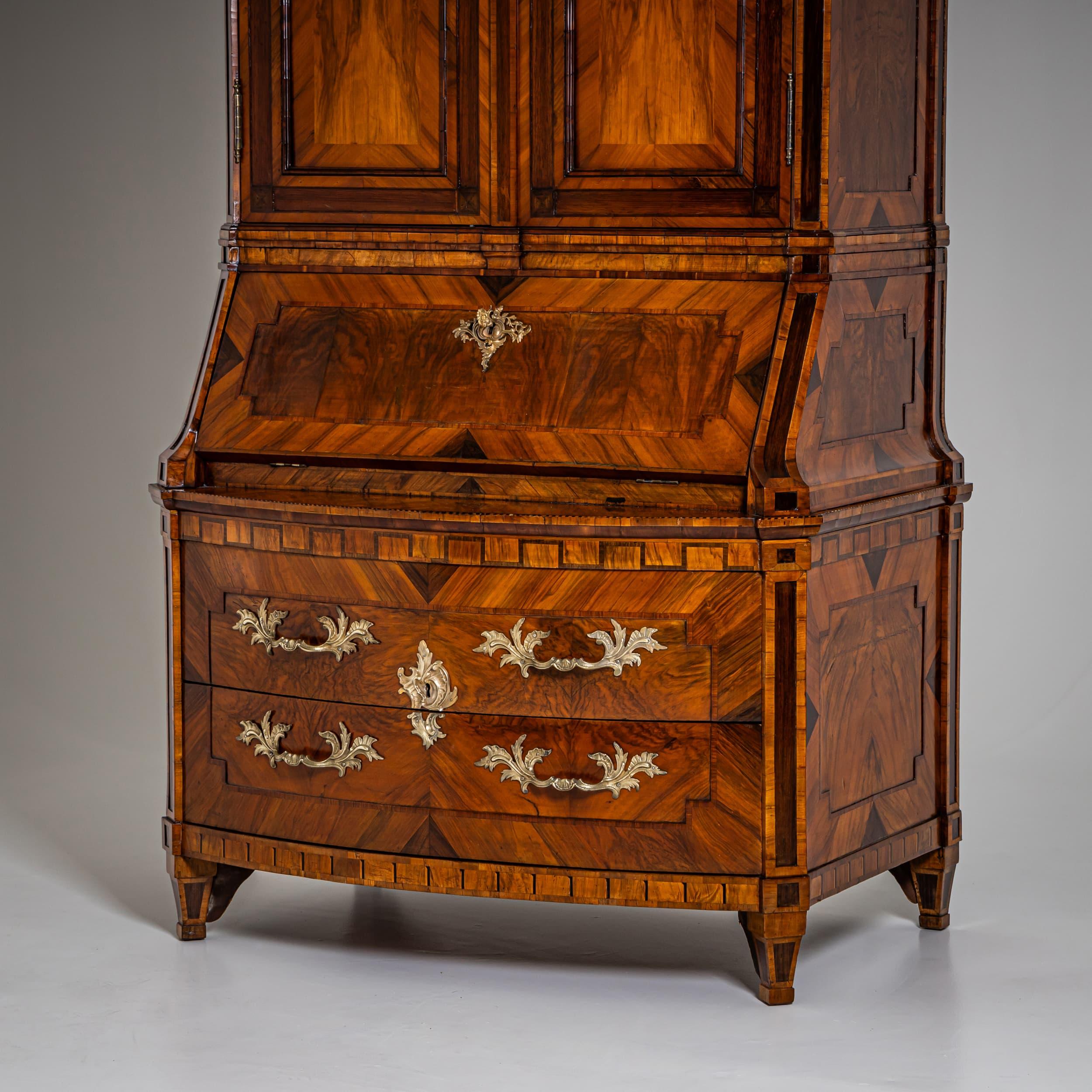Baroque Secretary, Dresden, Mid-18th Century For Sale 4