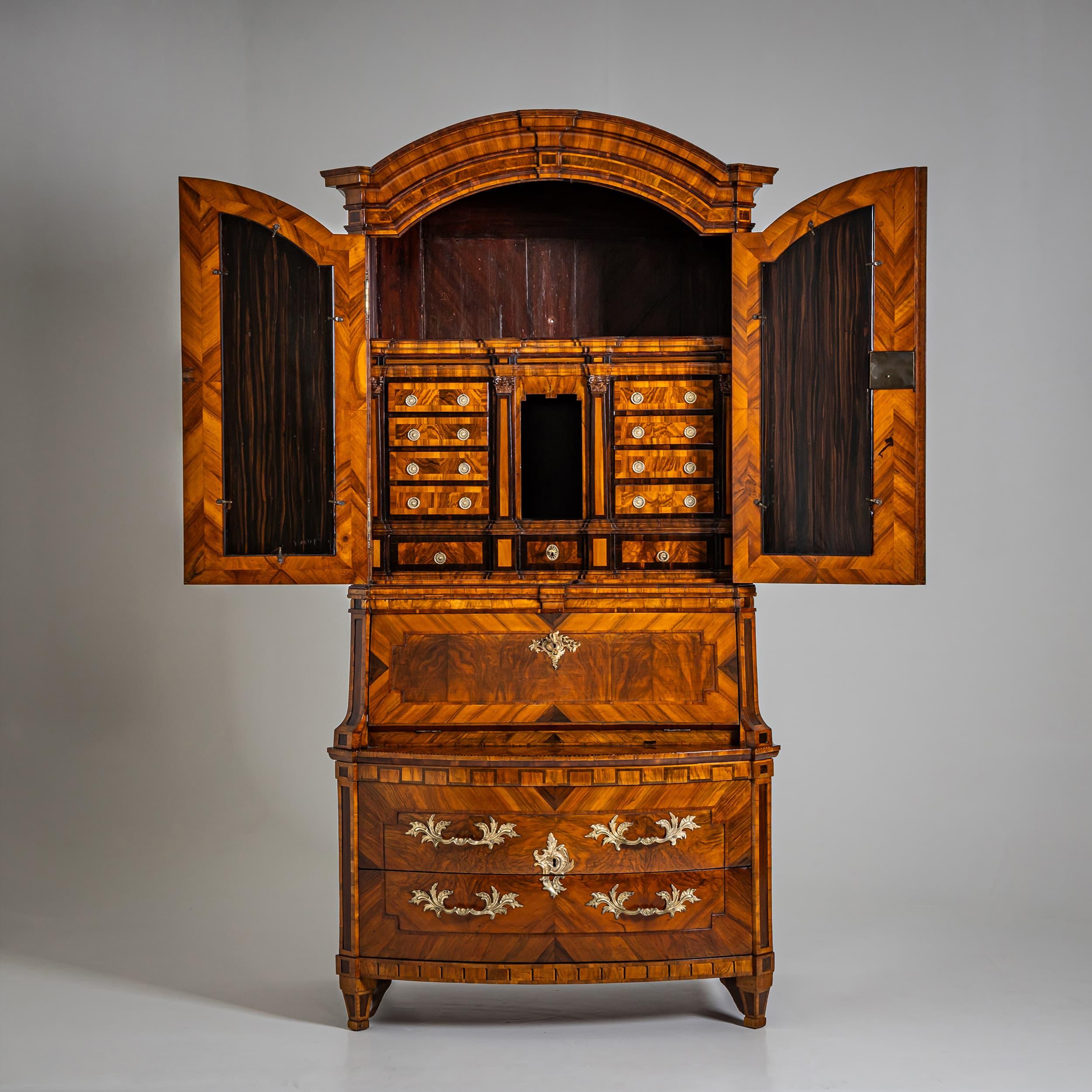 German Baroque Secretary, Dresden, Mid-18th Century For Sale