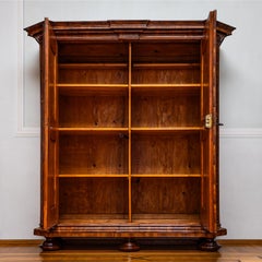 Baroque Serpentine Armoire, First Half of the 18th Century