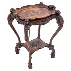 Baroque side table with carvings, France, circa 1870.