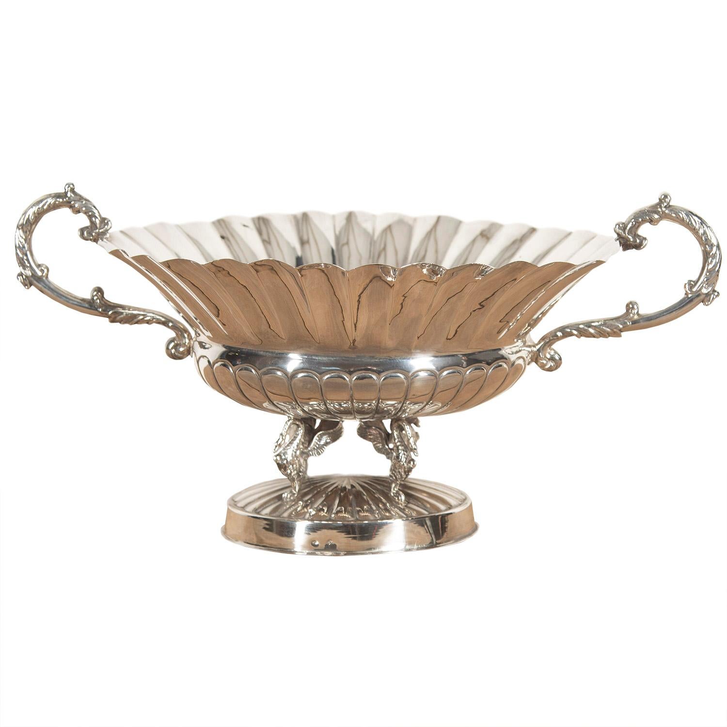 Baroque Silver Centerpiece In Excellent Condition In Tetbury, Gloucestershire